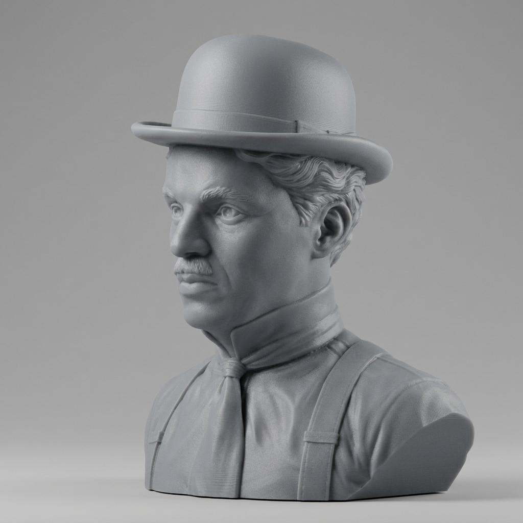 Charlie Chaplin Bust 3D Model