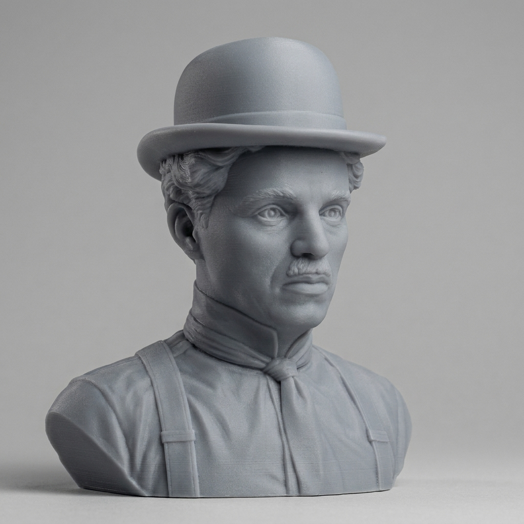 Charlie Chaplin Bust 3D Model