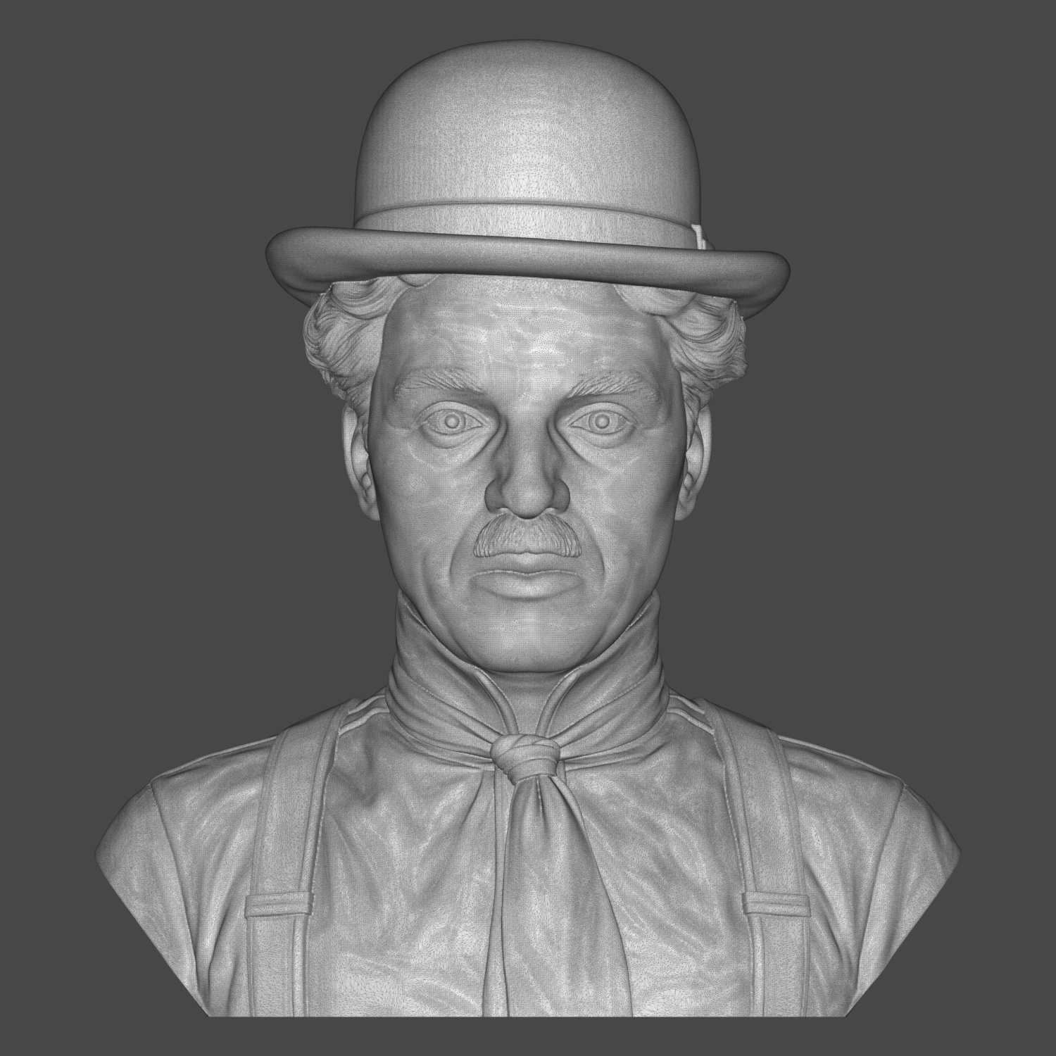 Charlie Chaplin Bust 3D Model