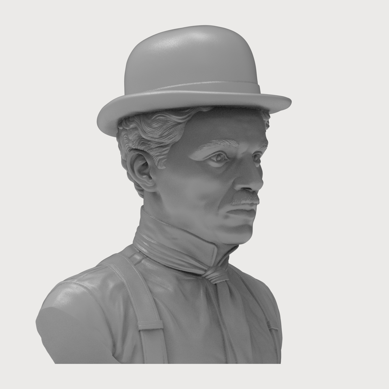 Charlie Chaplin Bust 3D Model
