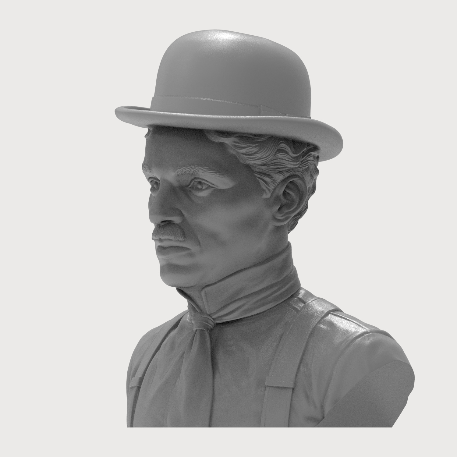 Charlie Chaplin Bust 3D Model
