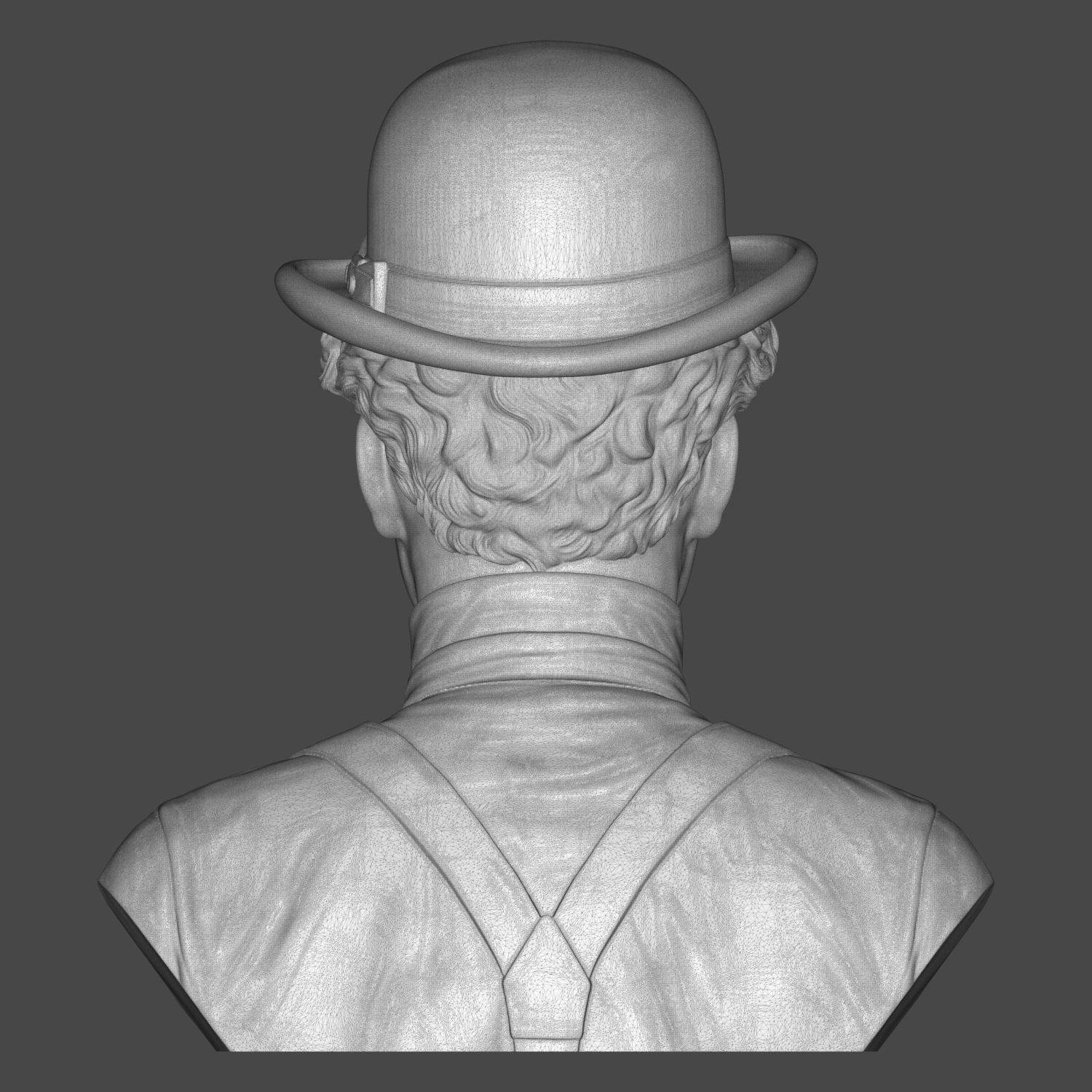 Charlie Chaplin Bust 3D Model