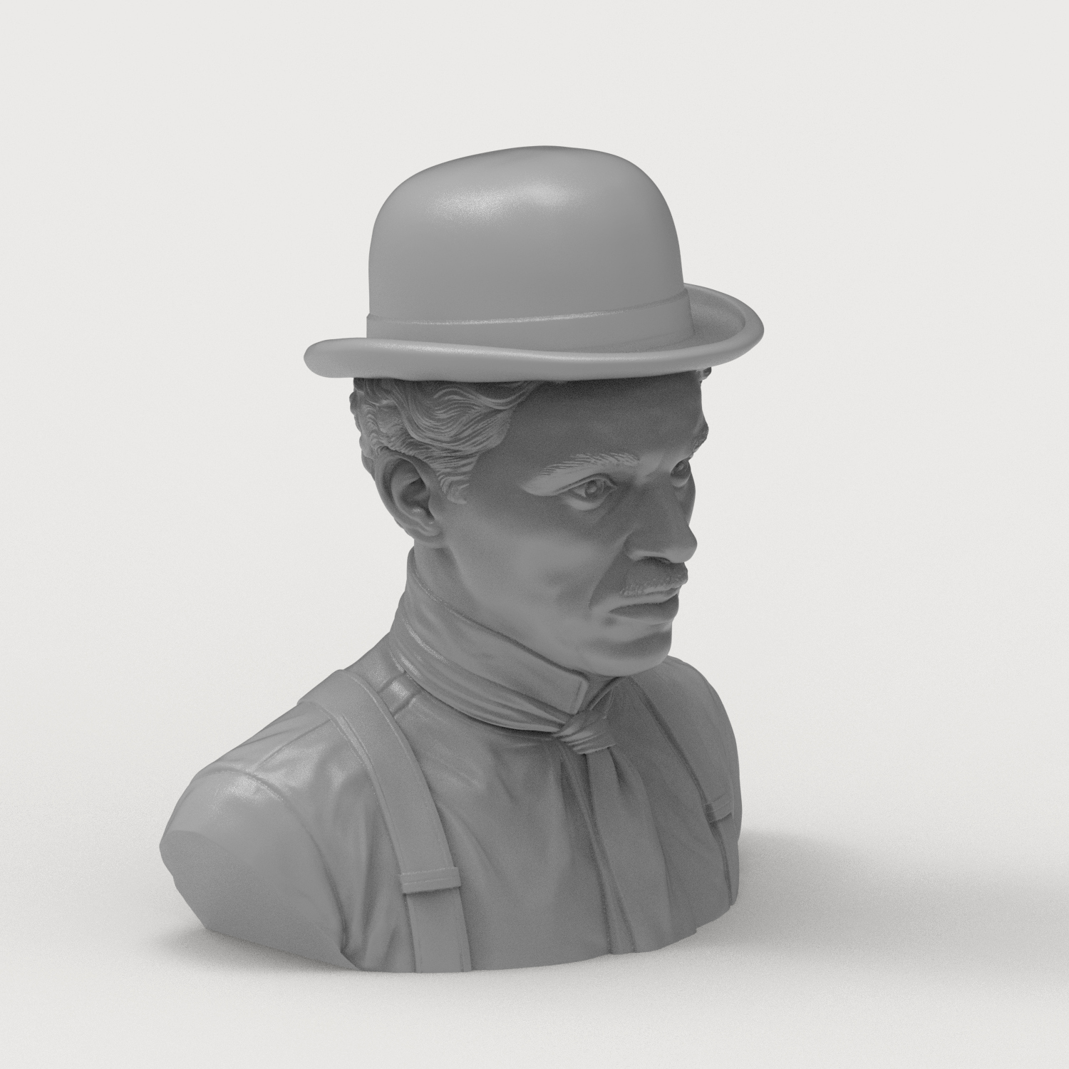 Charlie Chaplin Bust 3D Model
