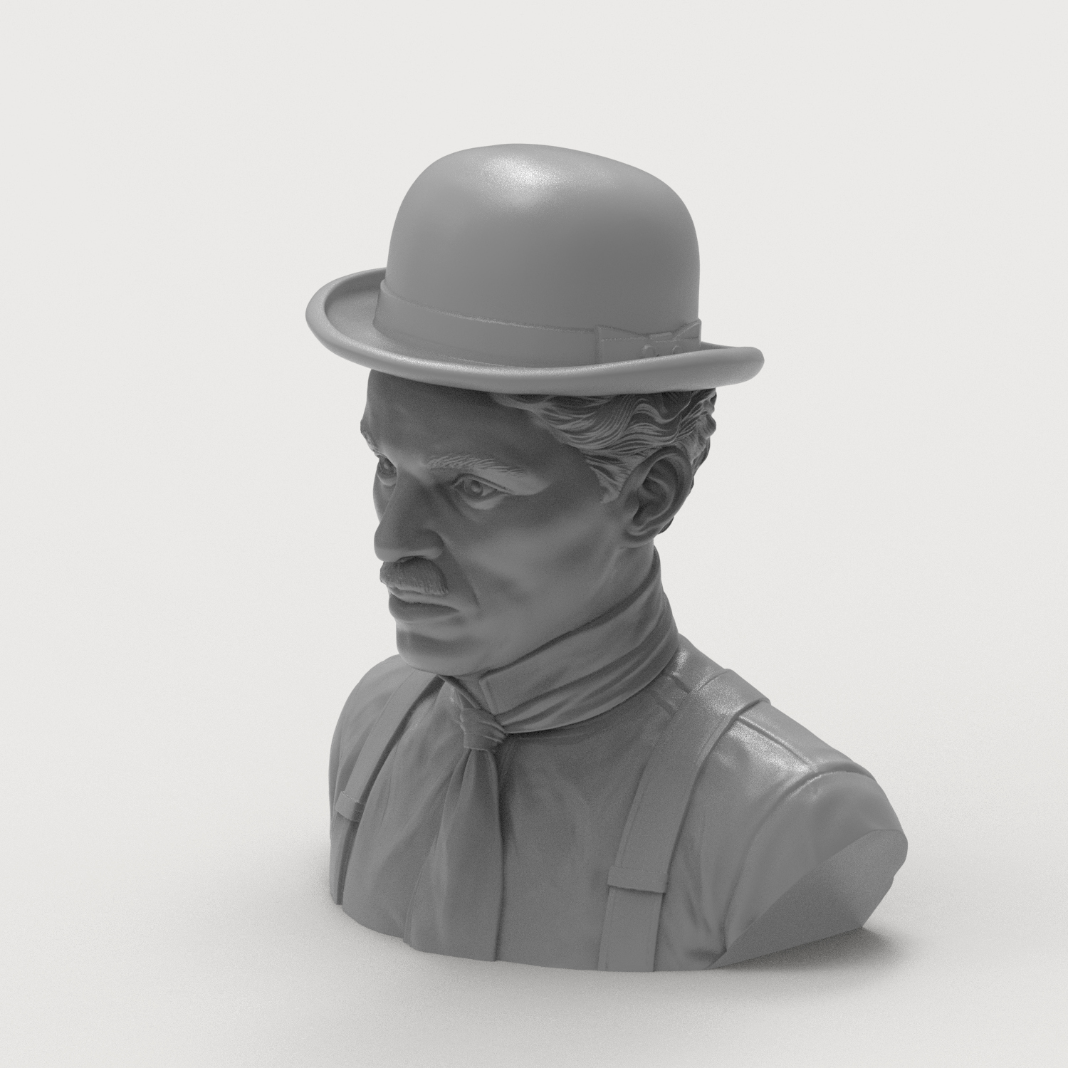 Charlie Chaplin Bust 3D Model