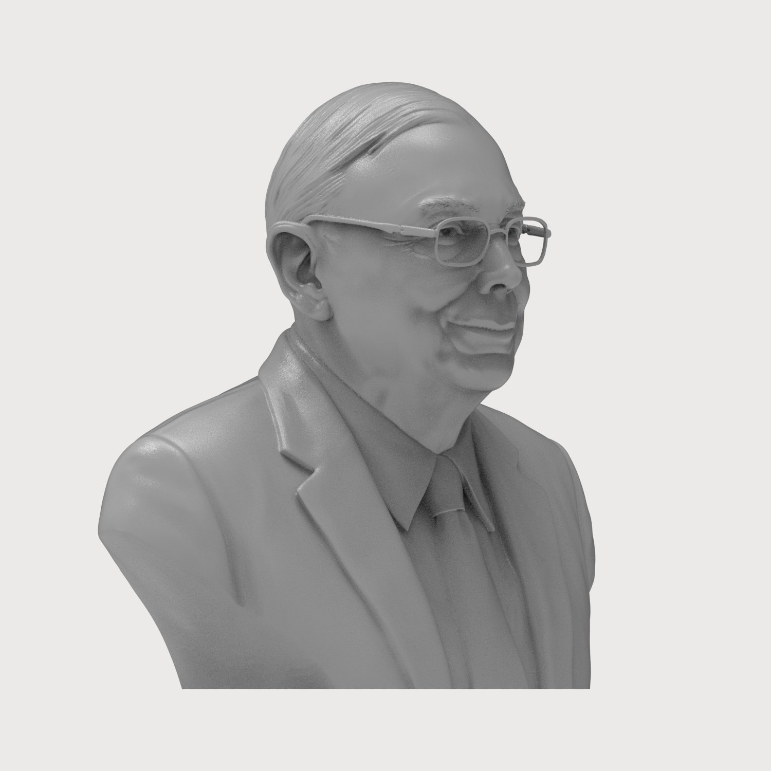 Charlie Munger Bust 3D Printable 3D Model