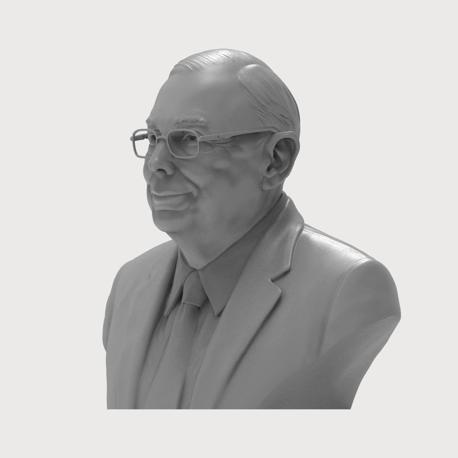 Charlie Munger Bust 3D Printable 3D Model