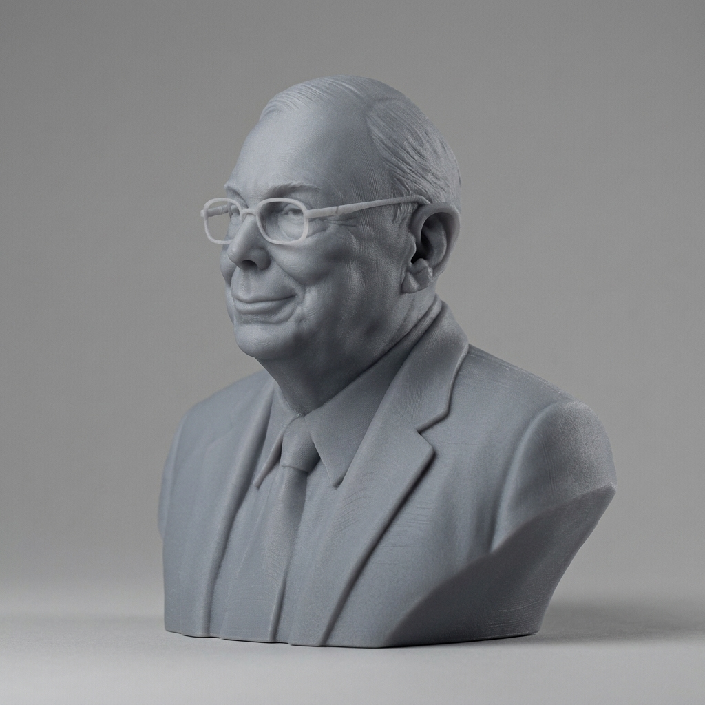 Charlie Munger Bust 3D Printable 3D Model