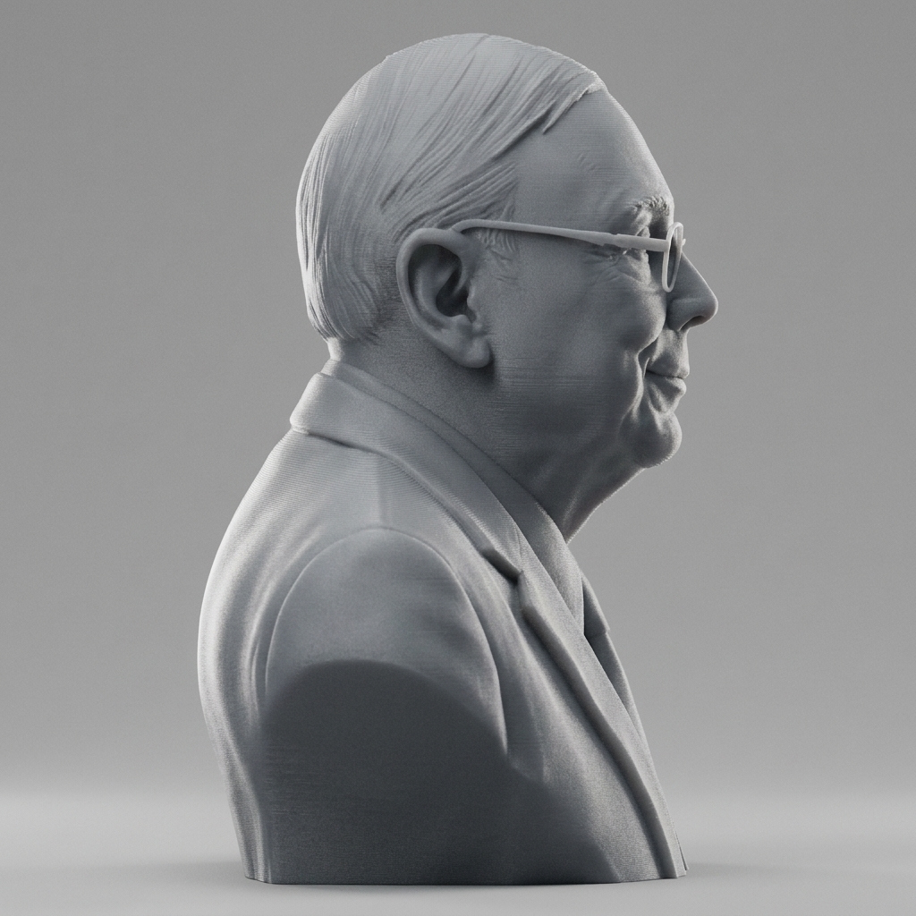 Charlie Munger Bust 3D Printable 3D Model