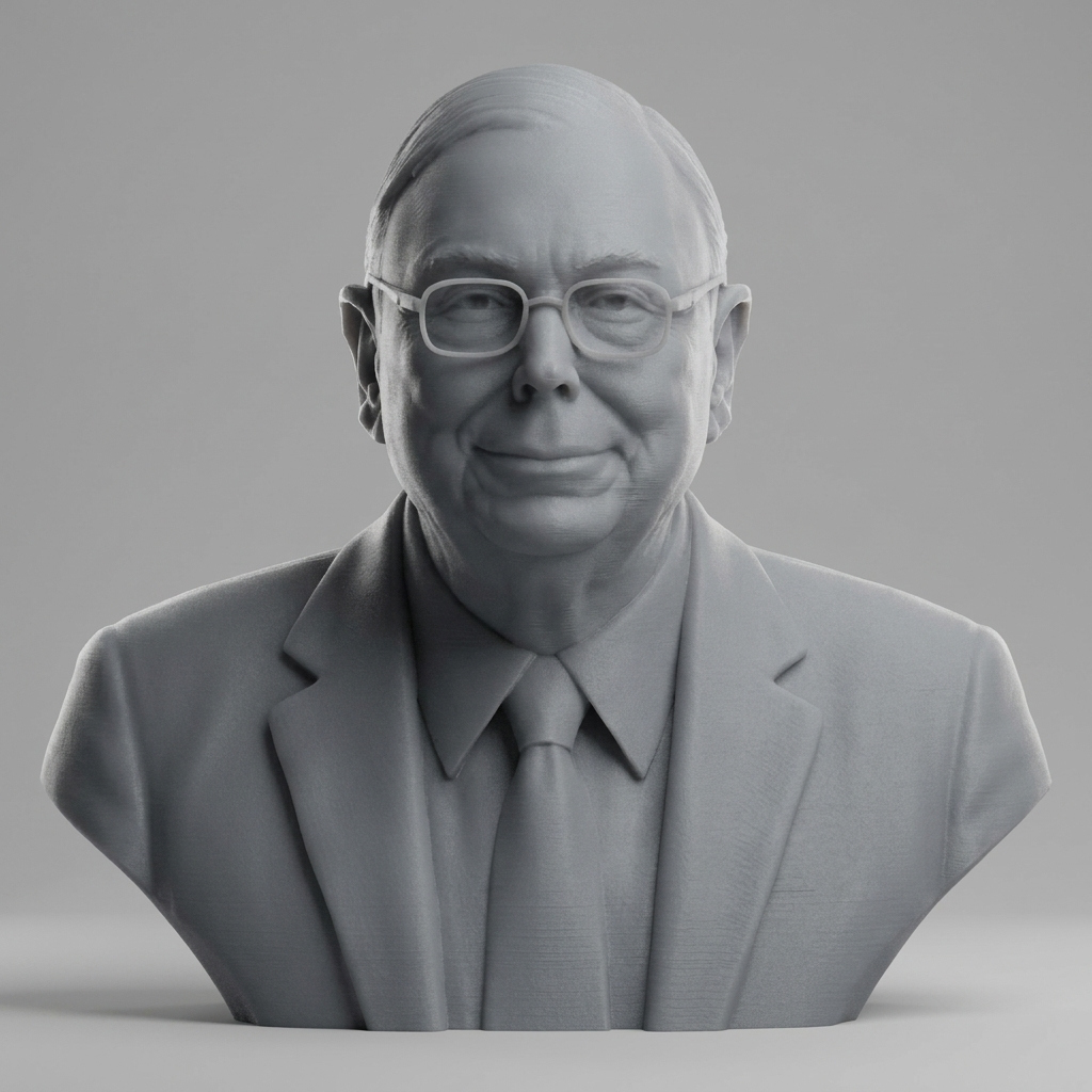 Charlie Munger Bust 3D Printable 3D Model