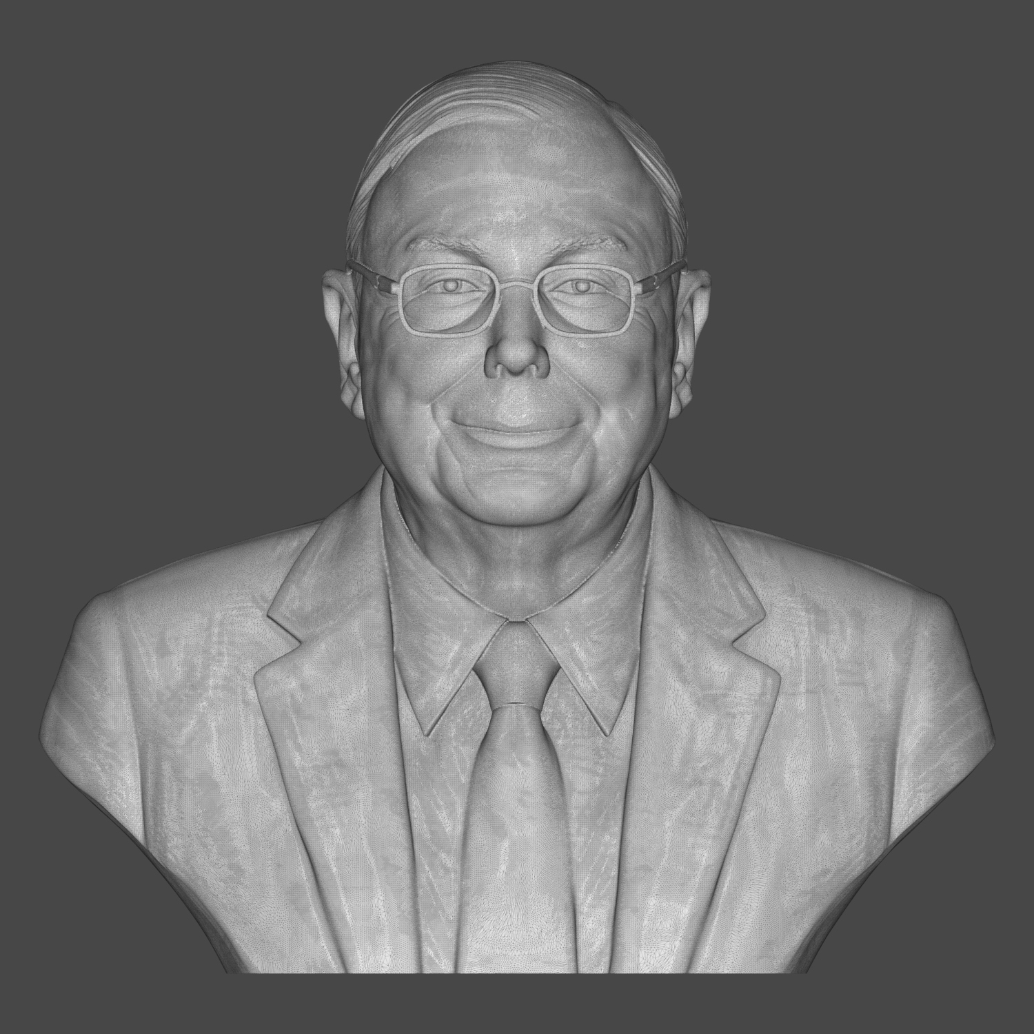 Charlie Munger Bust 3D Printable 3D Model