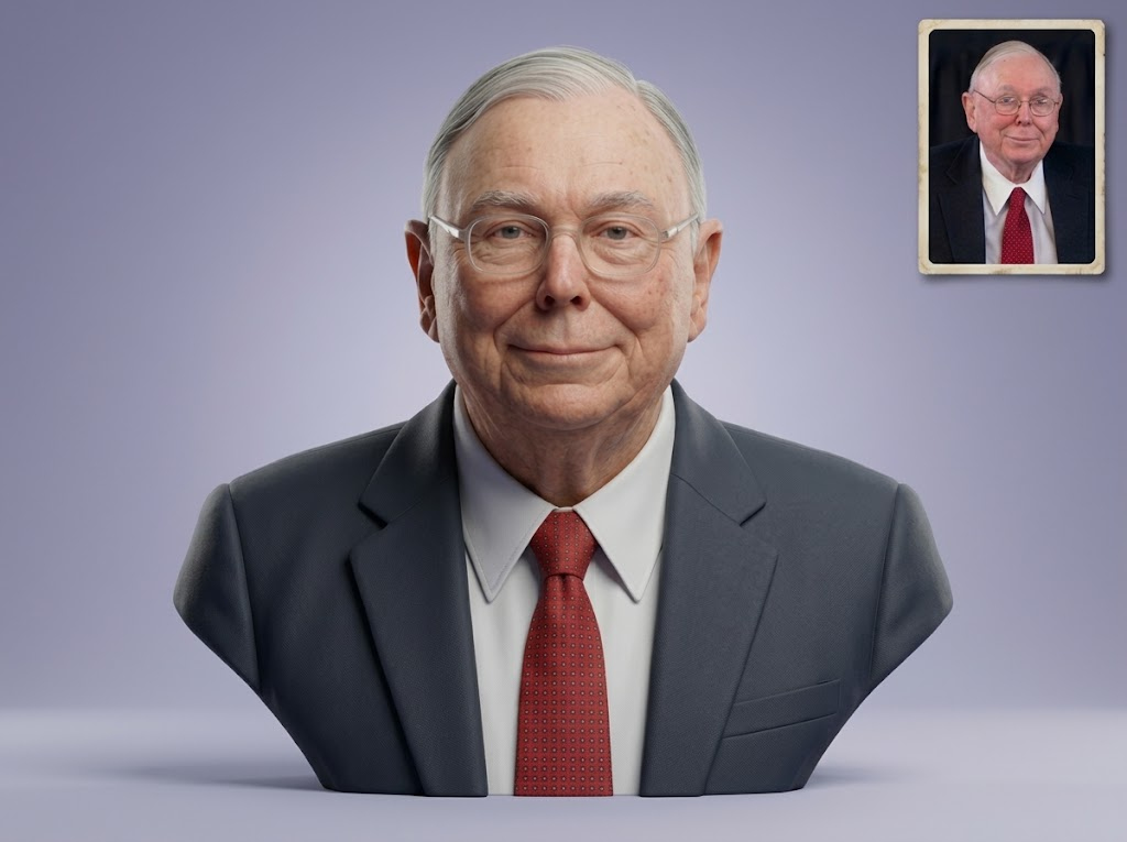 Charlie Munger Bust 3D Printable 3D Model