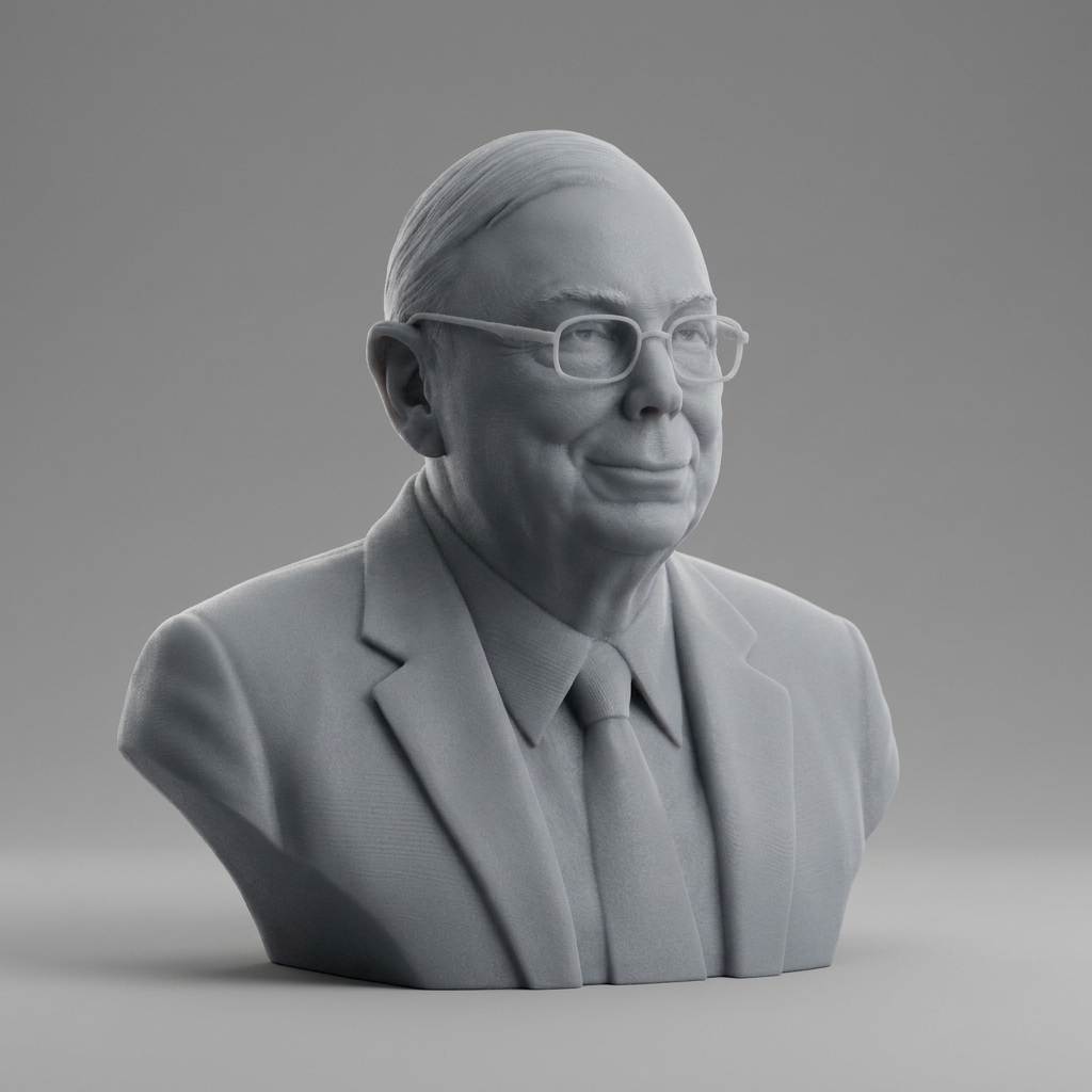 Charlie Munger Bust 3D Printable 3D Model