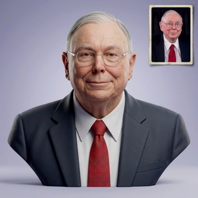 Charlie Munger Bust 3D Printable