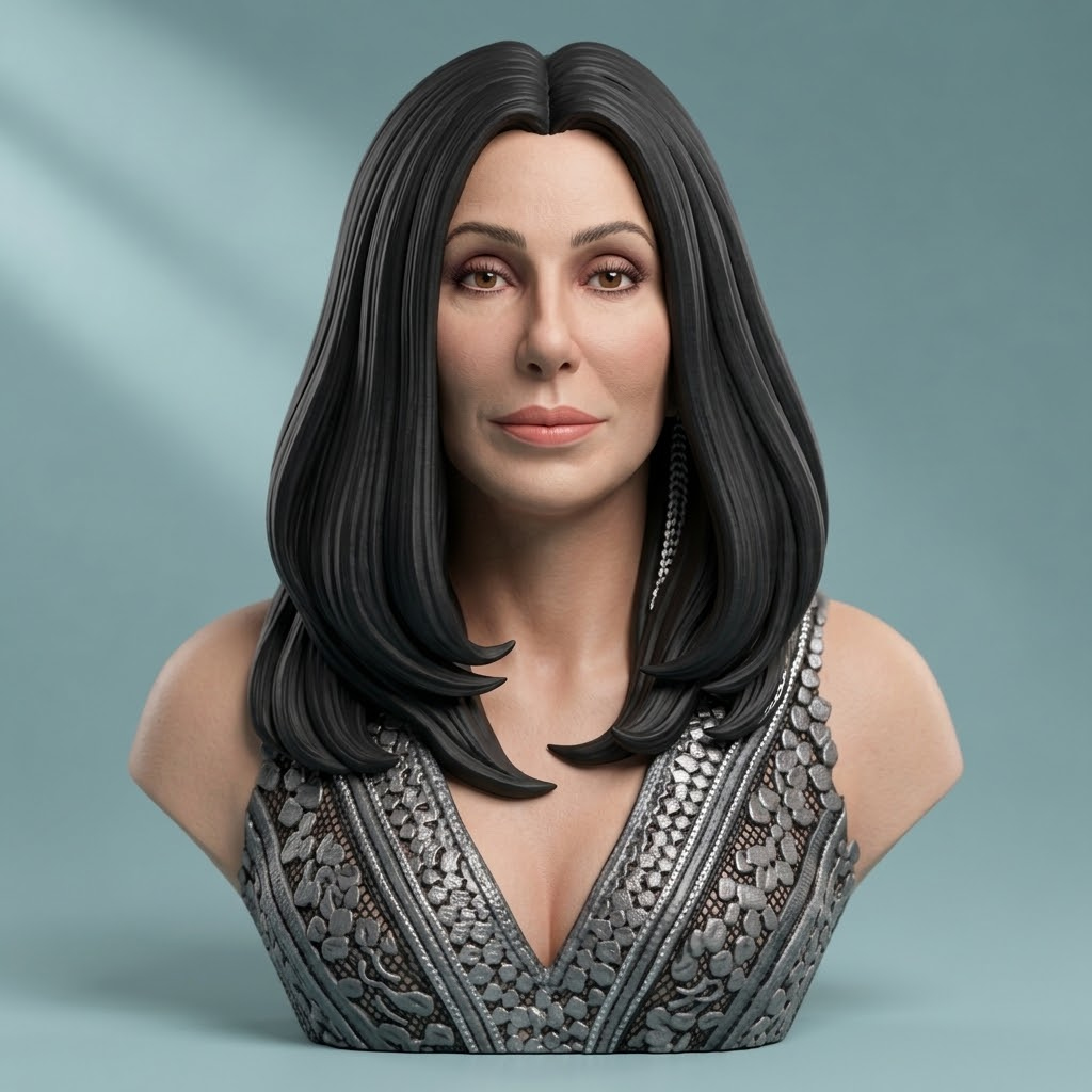 Cher 3D Printable Bust 3D Model