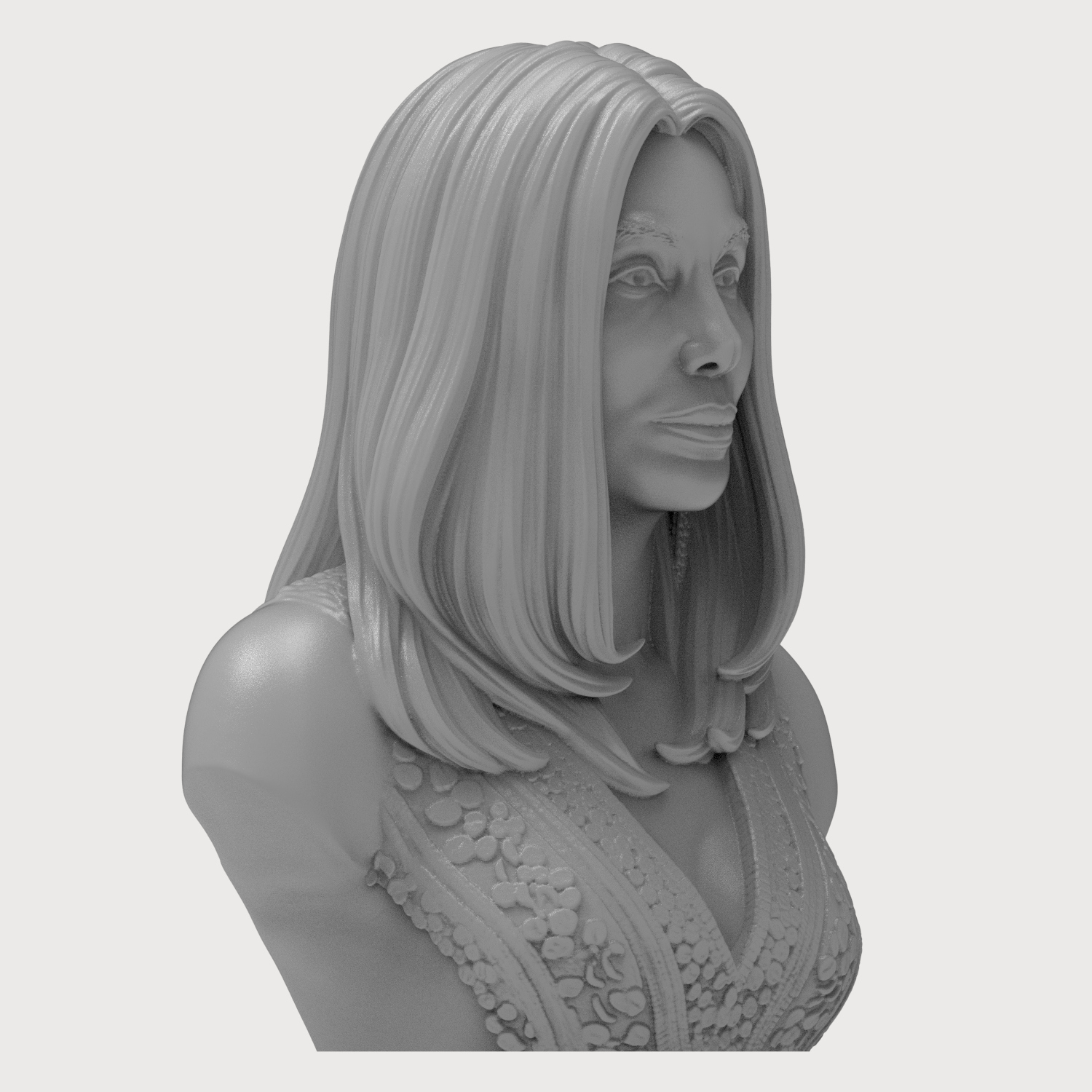 Cher 3D Printable Bust 3D Model