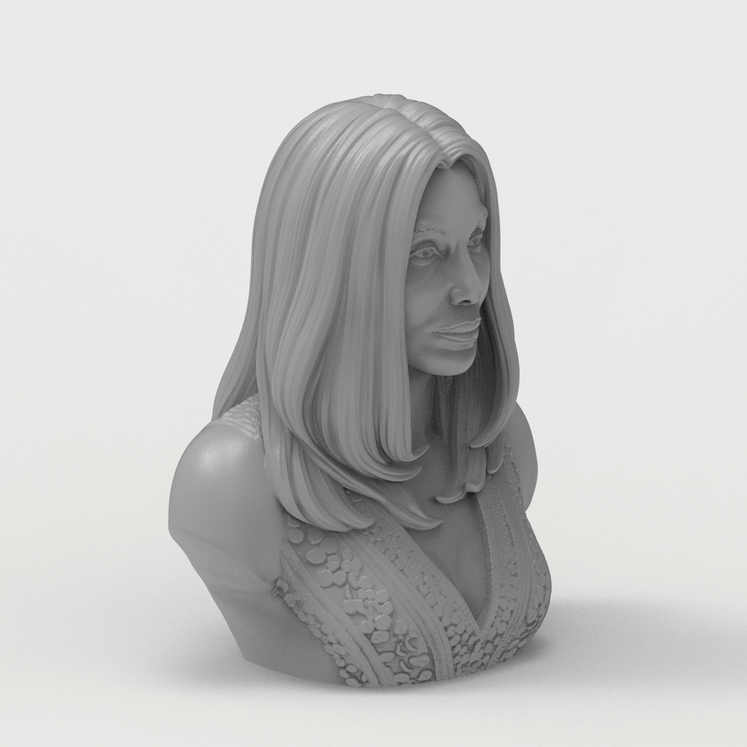 Cher 3D Printable Bust 3D Model