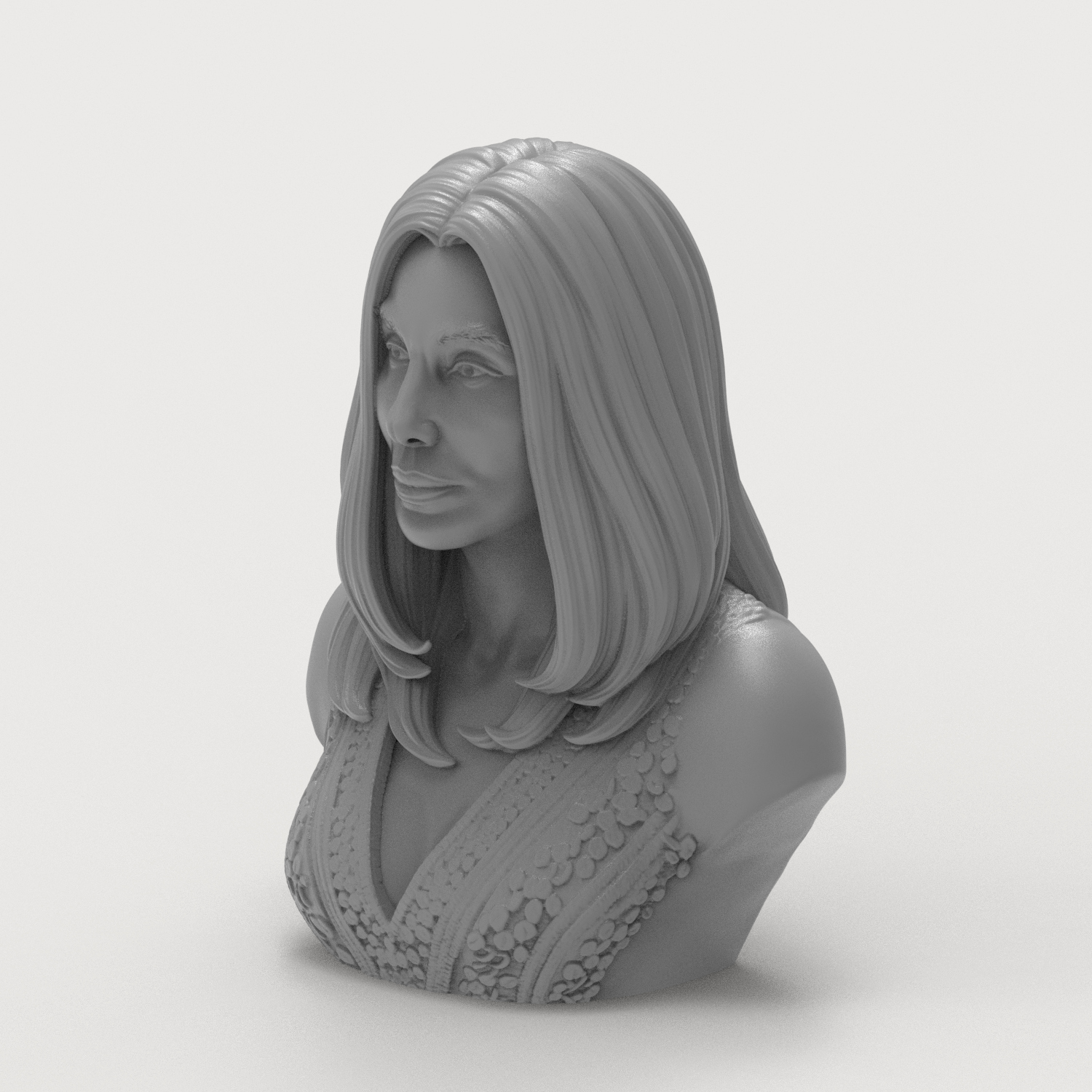 Cher 3D Printable Bust 3D Model