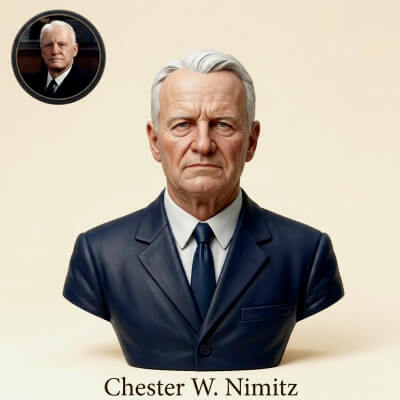 Chester W. Nimitz 3D Printable Bust