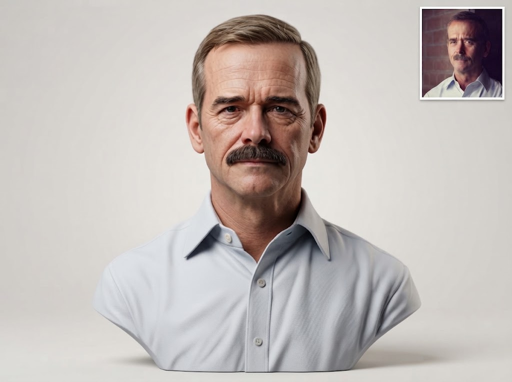 Chris Hadfield Canadian Astronaut Bust 3D Model