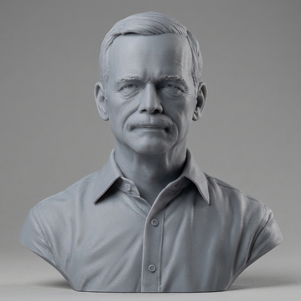 Chris Hadfield Canadian Astronaut Bust 3D Model