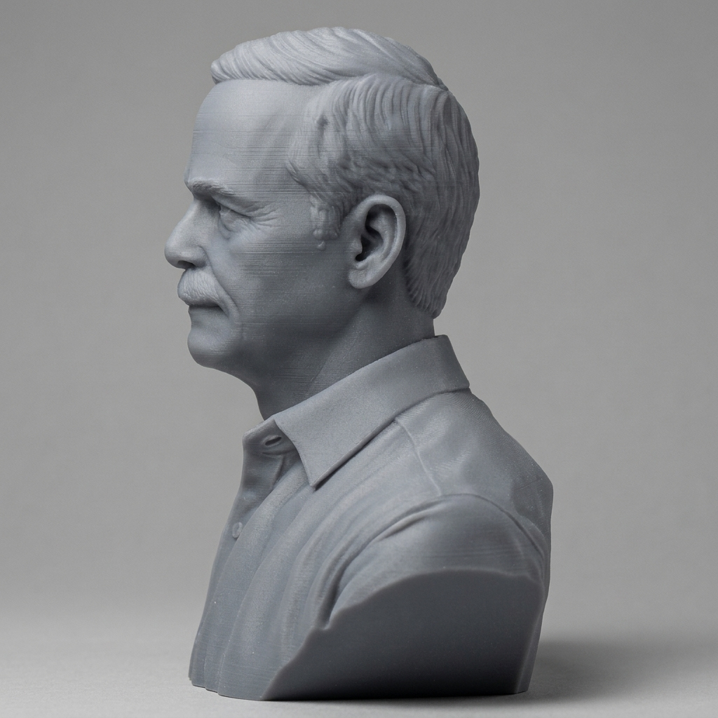 Chris Hadfield Canadian Astronaut Bust 3D Model