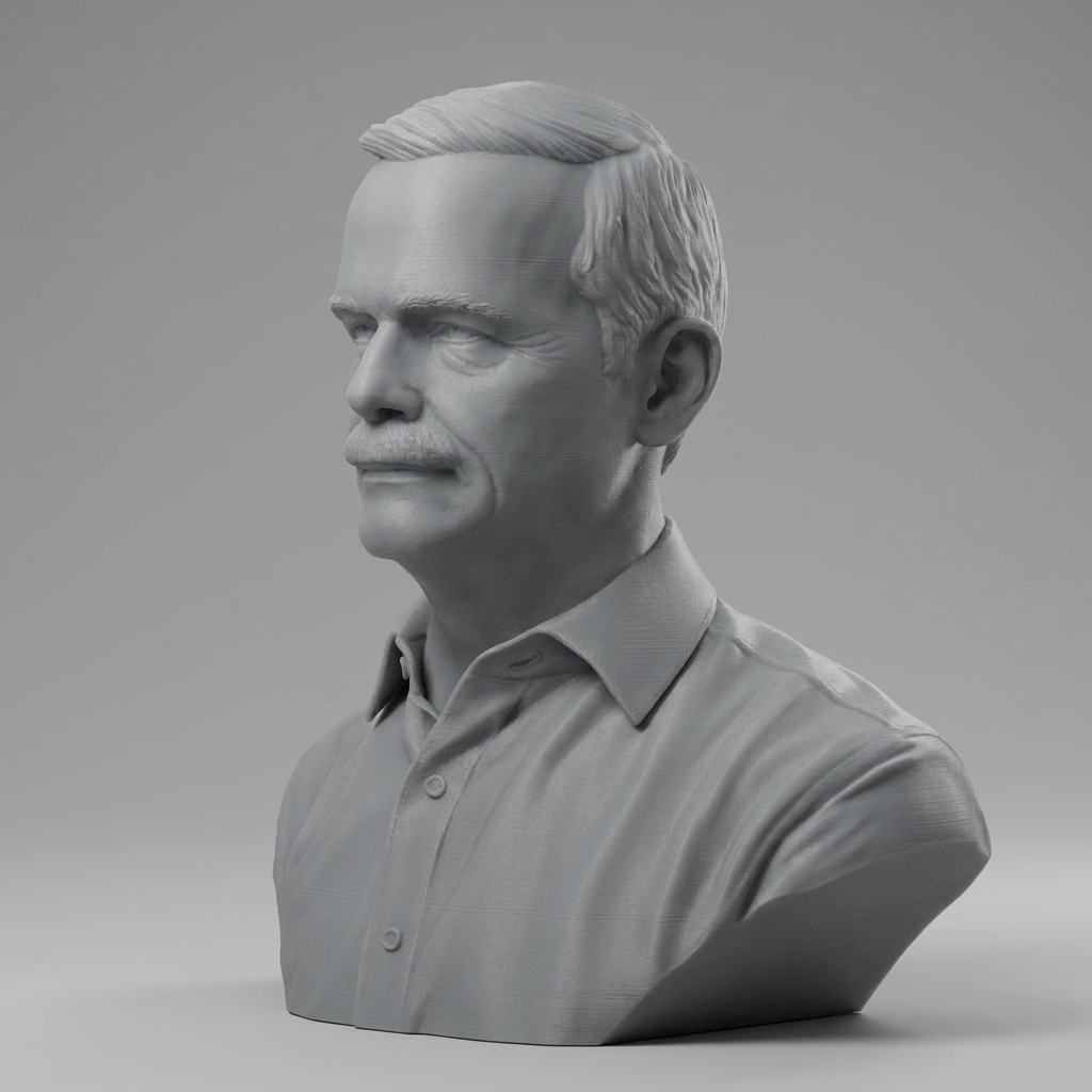 Chris Hadfield Canadian Astronaut Bust 3D Model