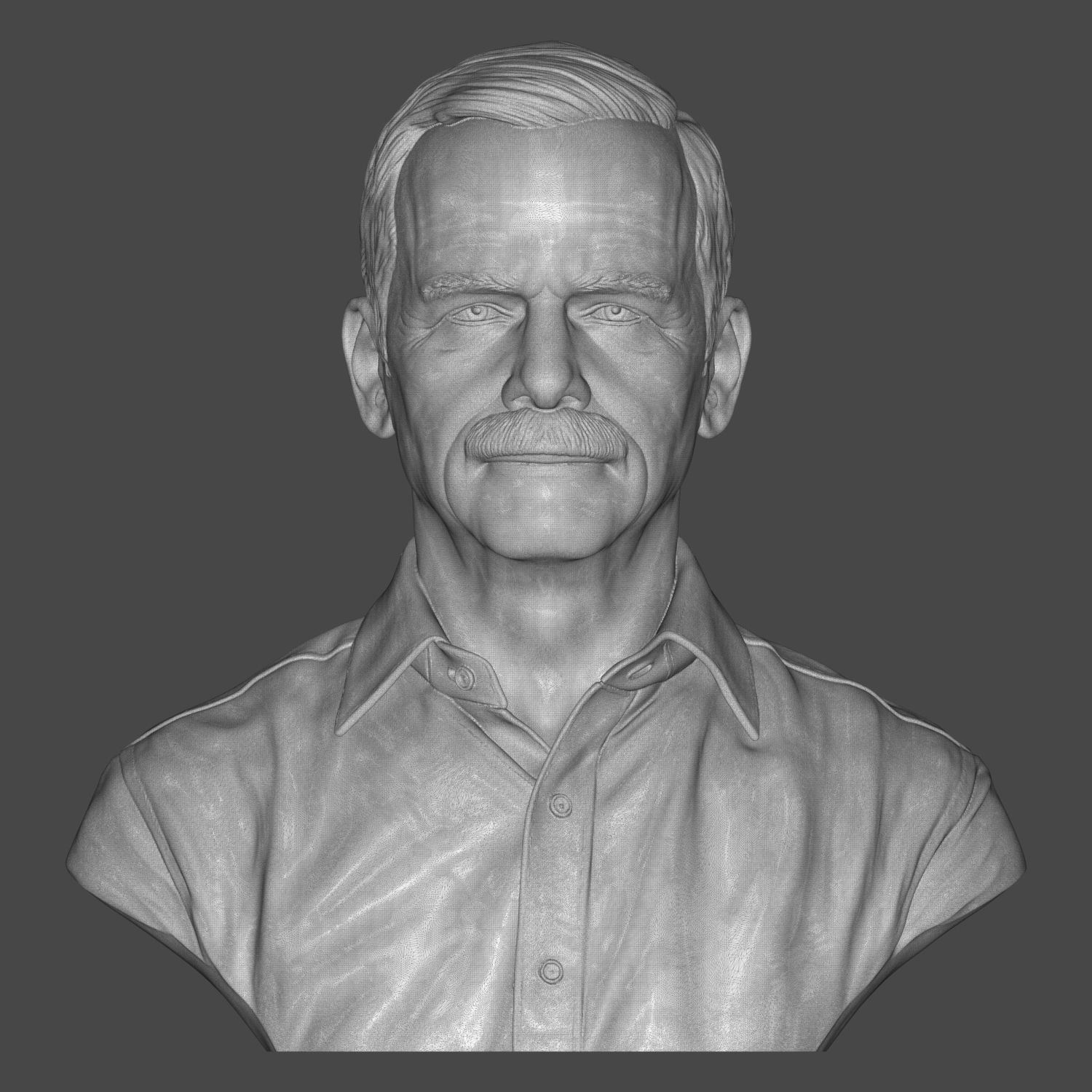 Chris Hadfield Canadian Astronaut Bust 3D Model