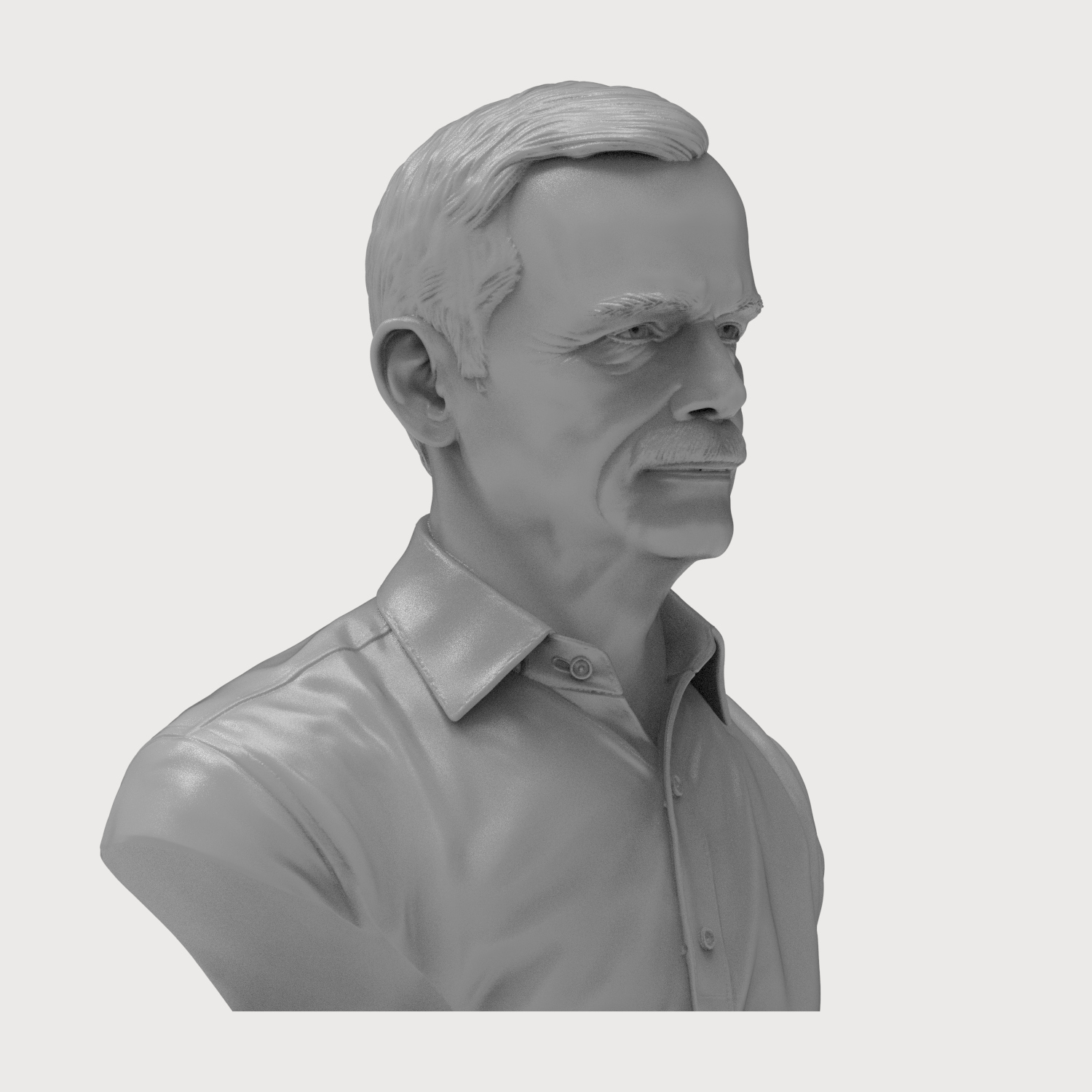 Chris Hadfield Canadian Astronaut Bust 3D Model
