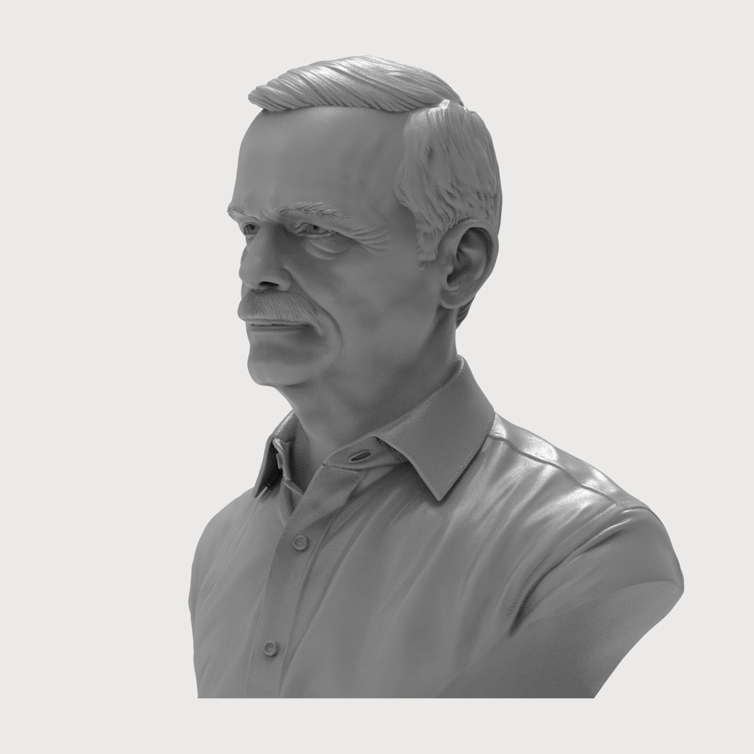 Chris Hadfield Canadian Astronaut Bust 3D Model