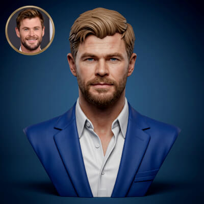 Chris Hemsworth 3D Printable Bust