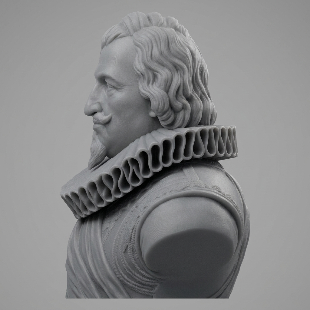 Christian IV King of Denmark 3D Printable Bust 3D Model