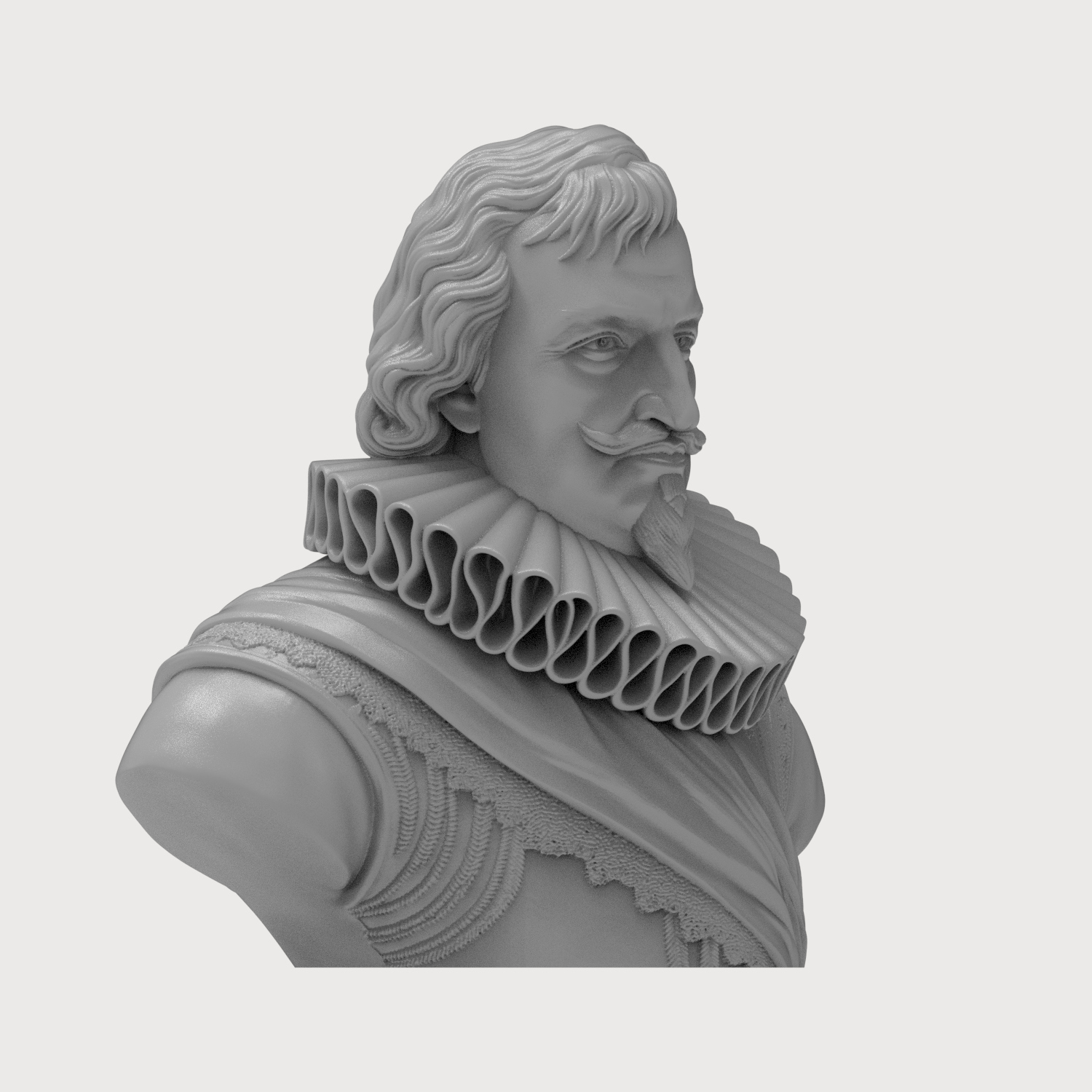 Christian IV King of Denmark 3D Printable Bust 3D Model