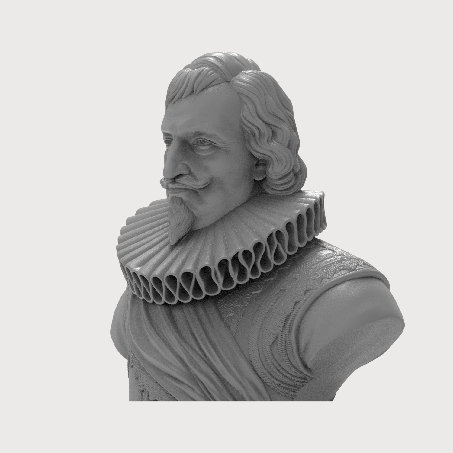Christian IV King of Denmark 3D Printable Bust 3D Model