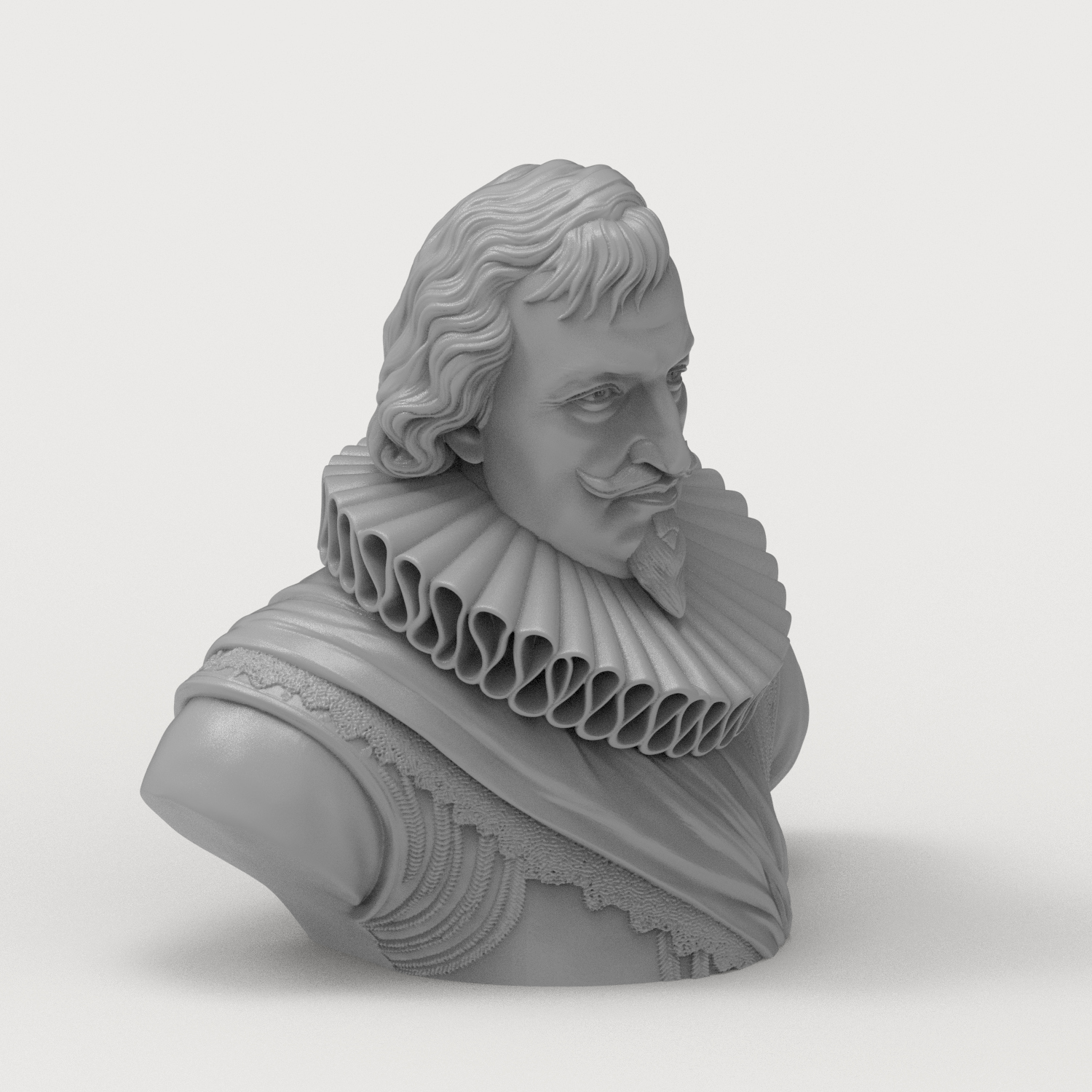 Christian IV King of Denmark 3D Printable Bust 3D Model