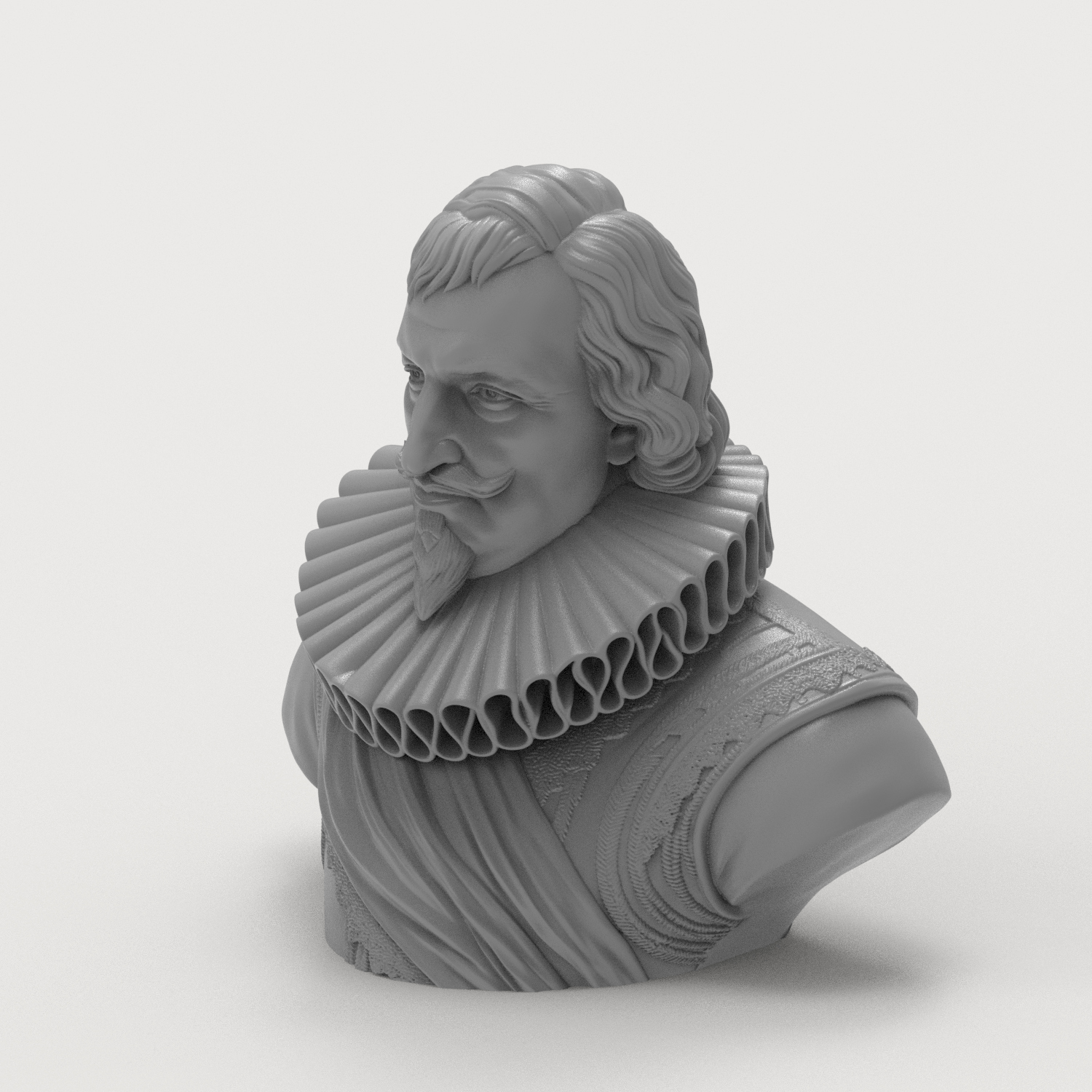 Christian IV King of Denmark 3D Printable Bust 3D Model