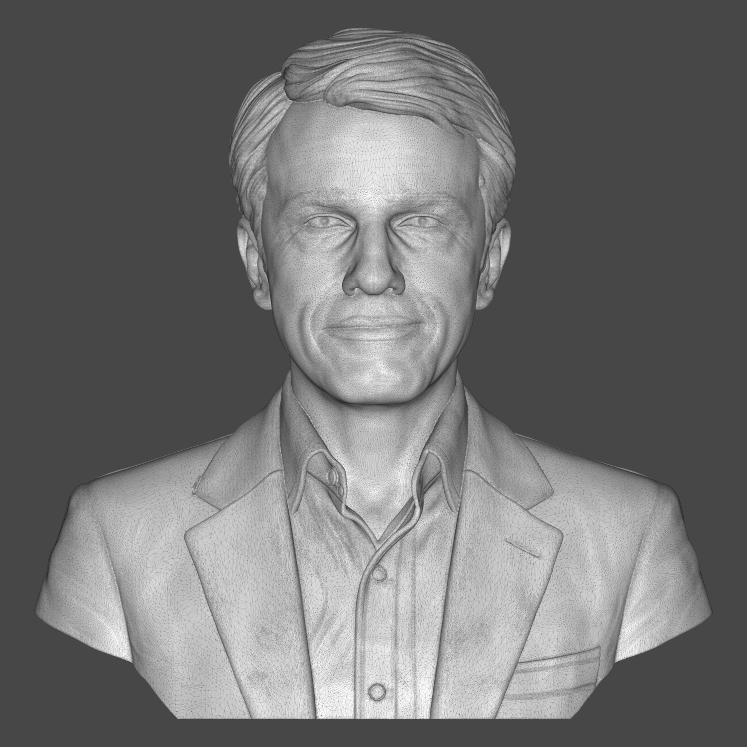 Christoph Waltz 3D Printable Bust 3D Model