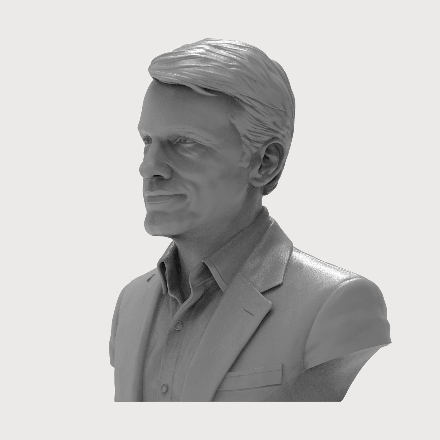 Christoph Waltz 3D Printable Bust 3D Model
