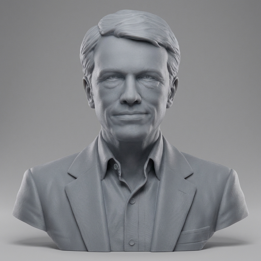 Christoph Waltz 3D Printable Bust 3D Model