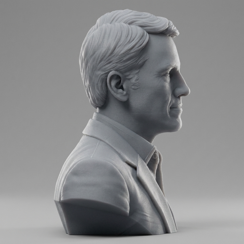 Christoph Waltz 3D Printable Bust 3D Model