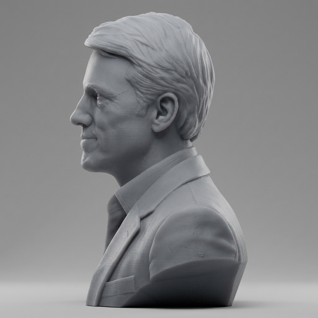 Christoph Waltz 3D Printable Bust 3D Model