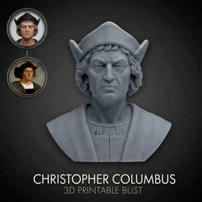 Christopher Columbus 3D Printable Bust