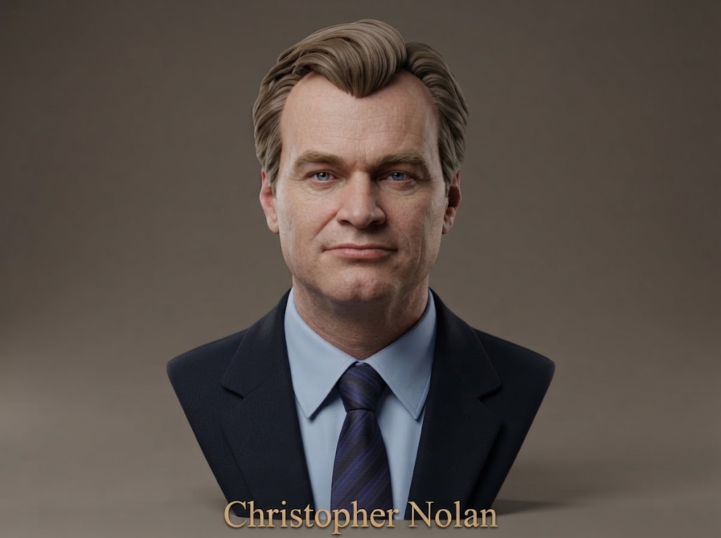 Christopher Nolan Bust 3D Printable 3D Model