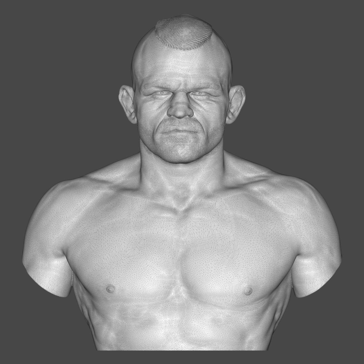 Chuck Liddell UFC Champion Fighter 3D Printable Bust 3D Model