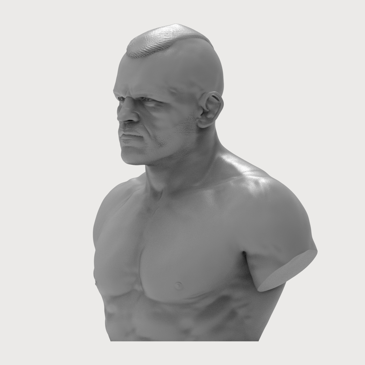 Chuck Liddell UFC Champion Fighter 3D Printable Bust 3D Model