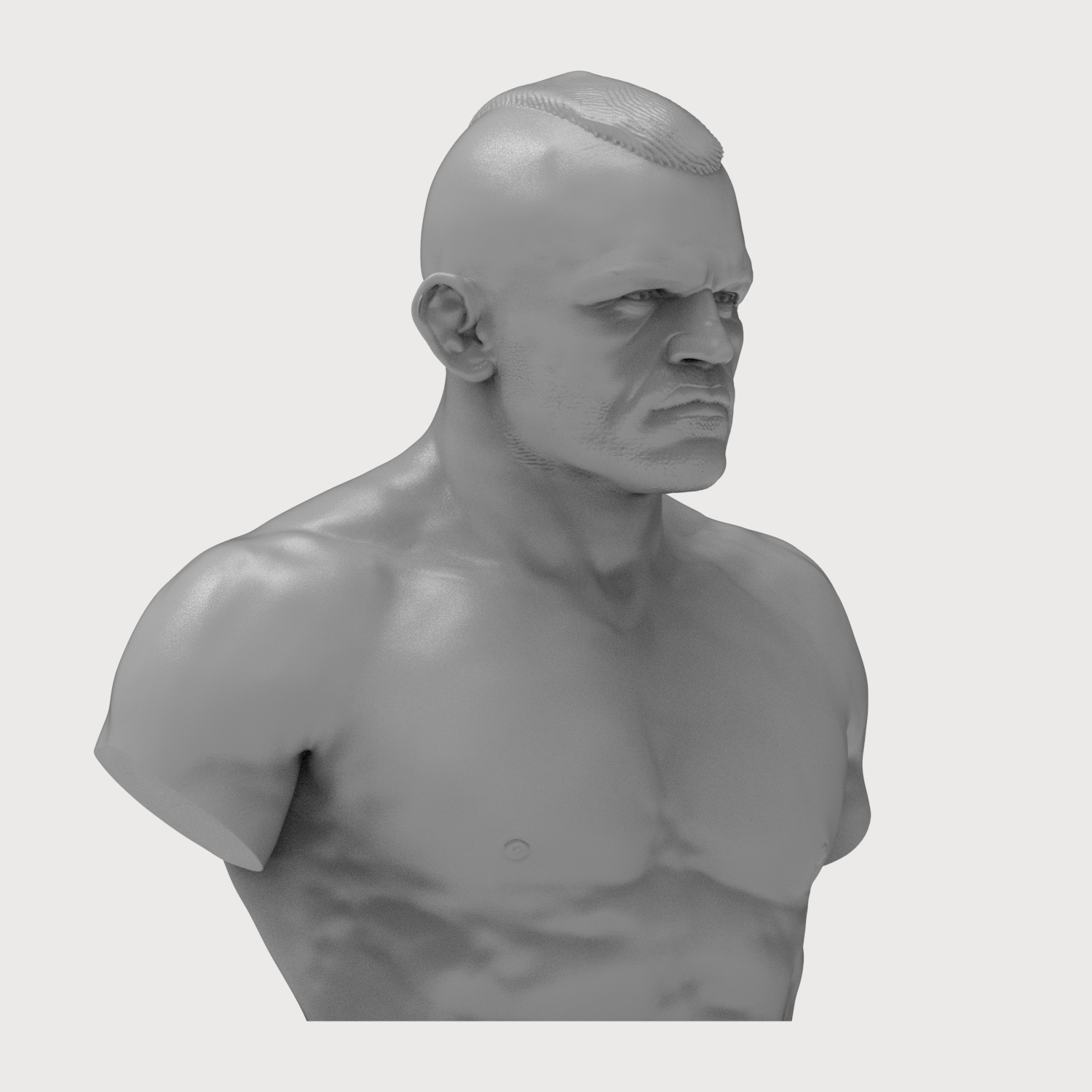 Chuck Liddell UFC Champion Fighter 3D Printable Bust 3D Model