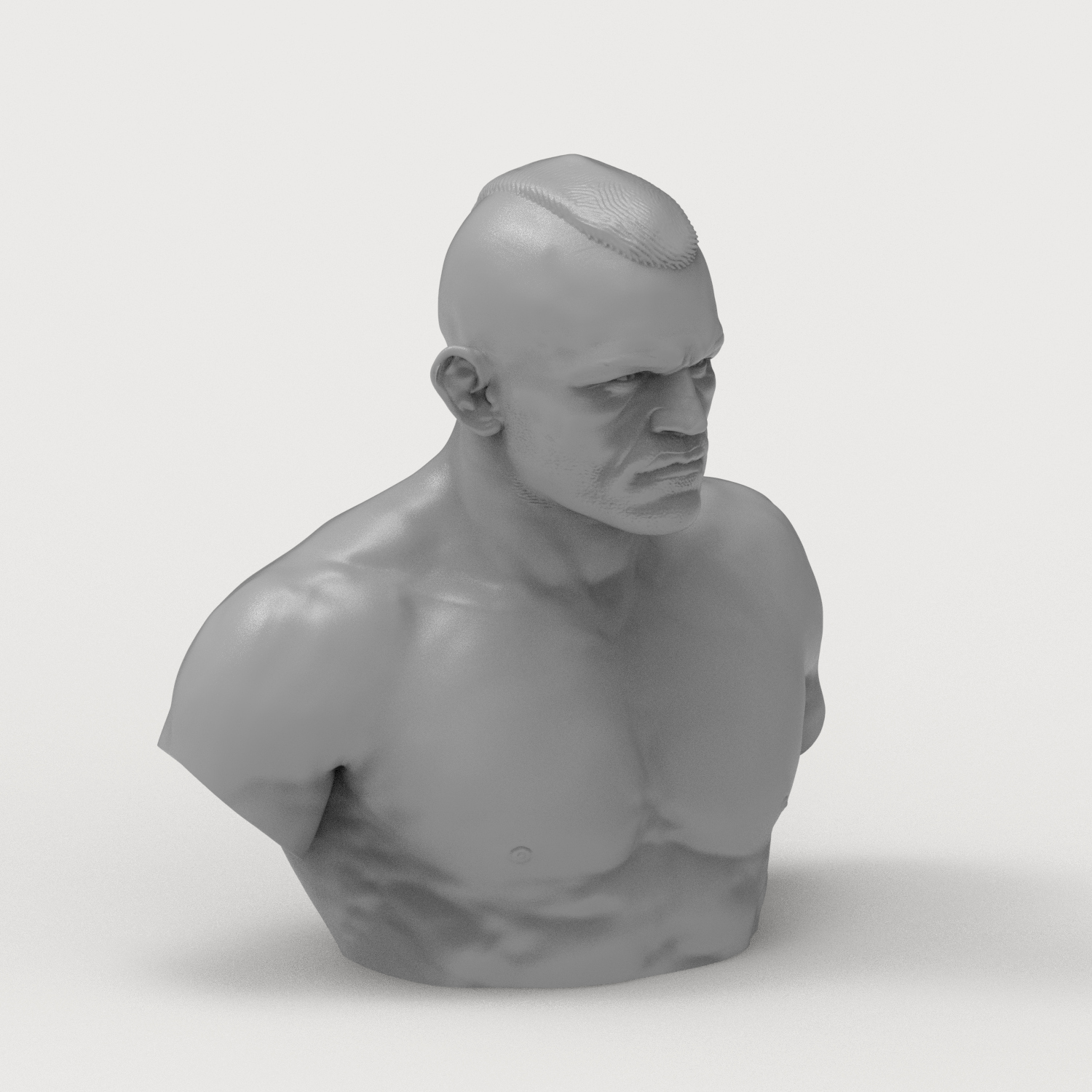 Chuck Liddell UFC Champion Fighter 3D Printable Bust 3D Model