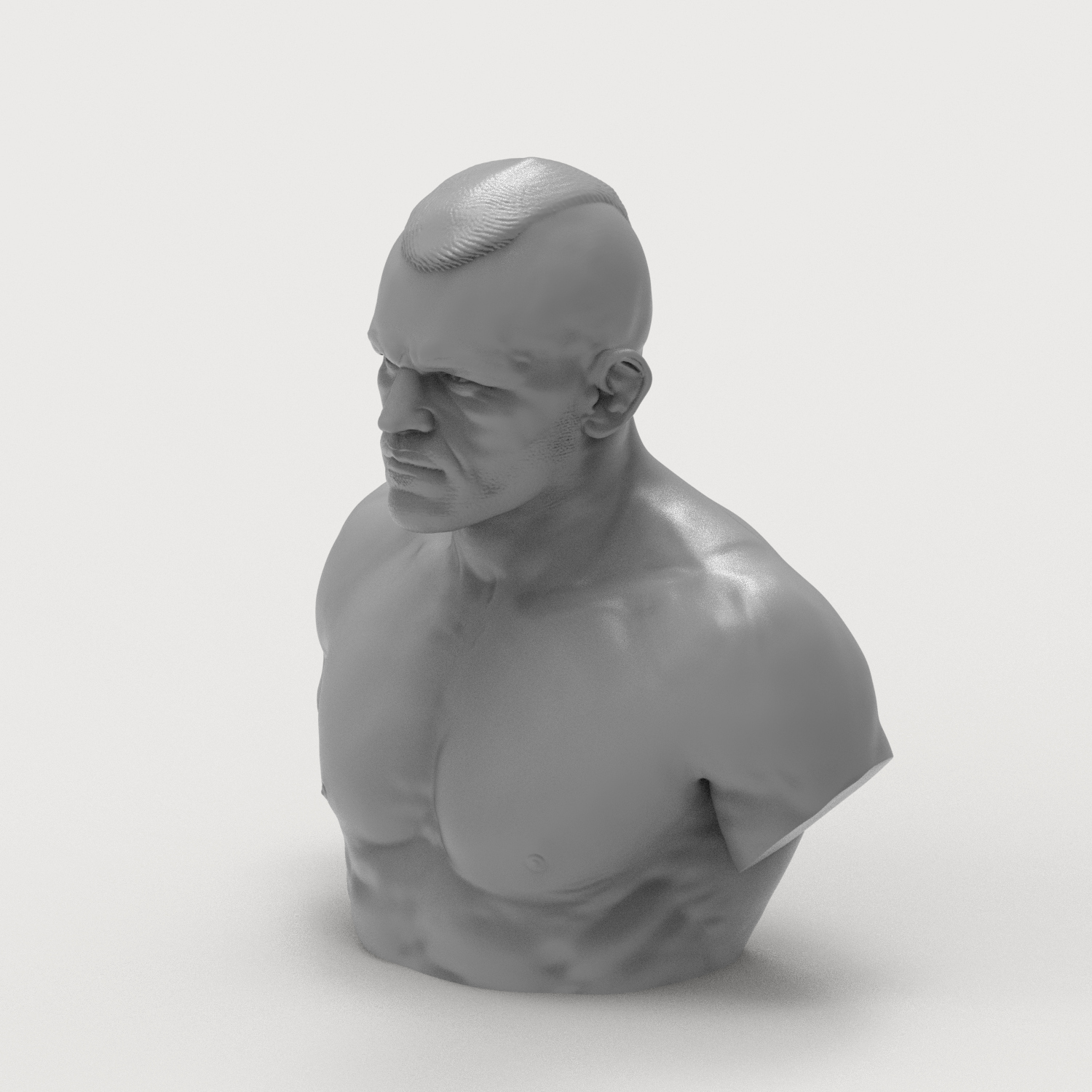 Chuck Liddell UFC Champion Fighter 3D Printable Bust 3D Model