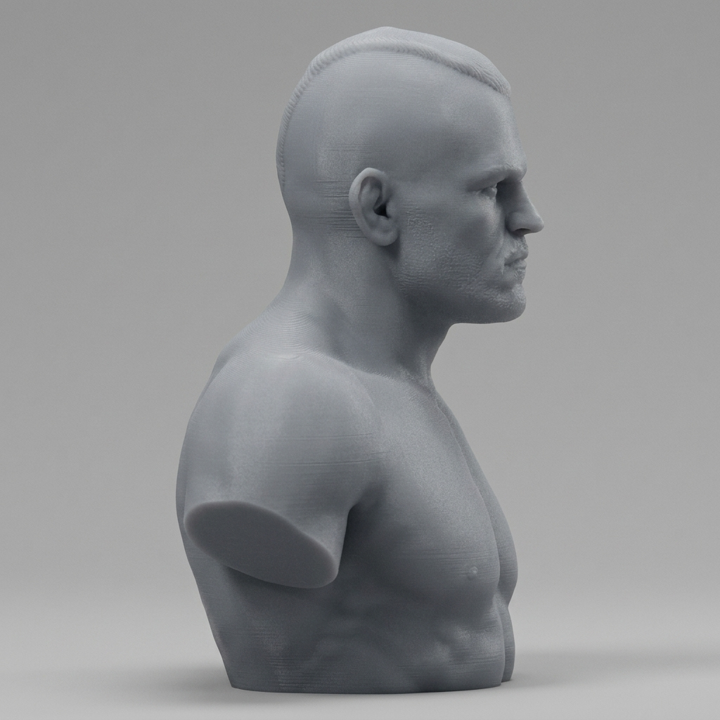 Chuck Liddell UFC Champion Fighter 3D Printable Bust 3D Model