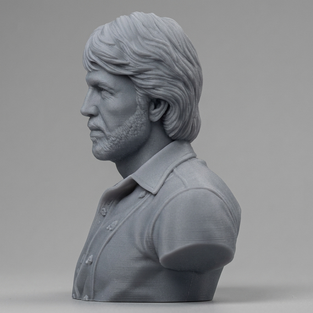 Chuck Norris Portrait Bust 3D Printable 3D Model