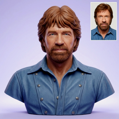 Chuck Norris Portrait Bust 3D Printable